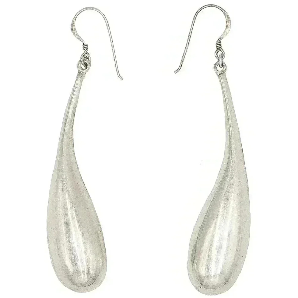 925 Sterling Silver Rain Drop Earrings Minimalist Formal Evening Summer Earrings